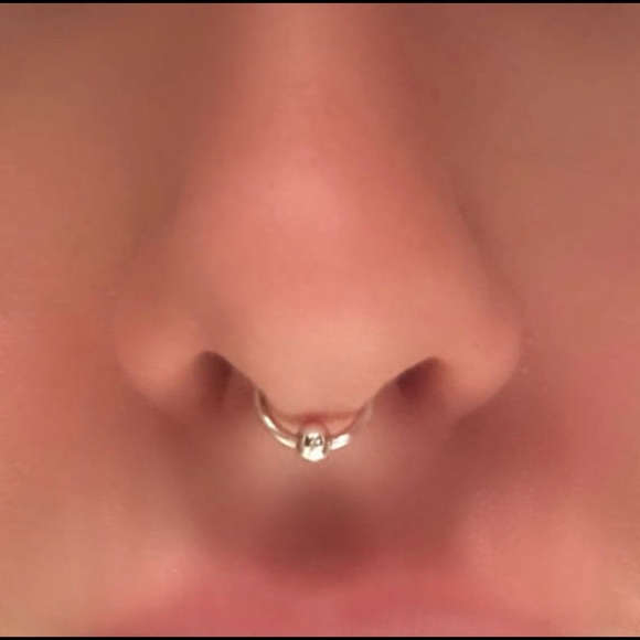 new england jewelry designs Jewelry - 925 SS Faux/Fake Beaded Clip On Septum Ring/Hoop